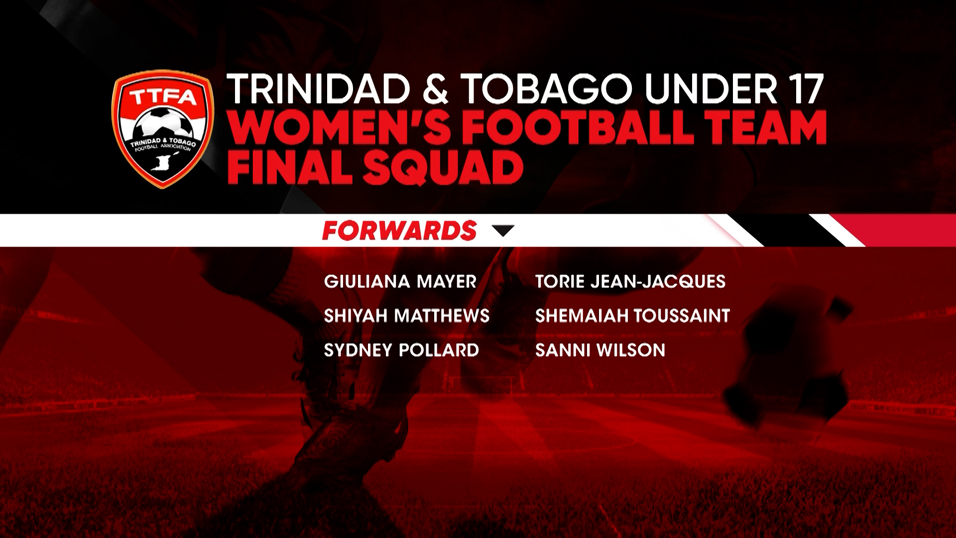 T&T Under-17 Women’s Squad Announced For Concacaf World Cup Qualifiers