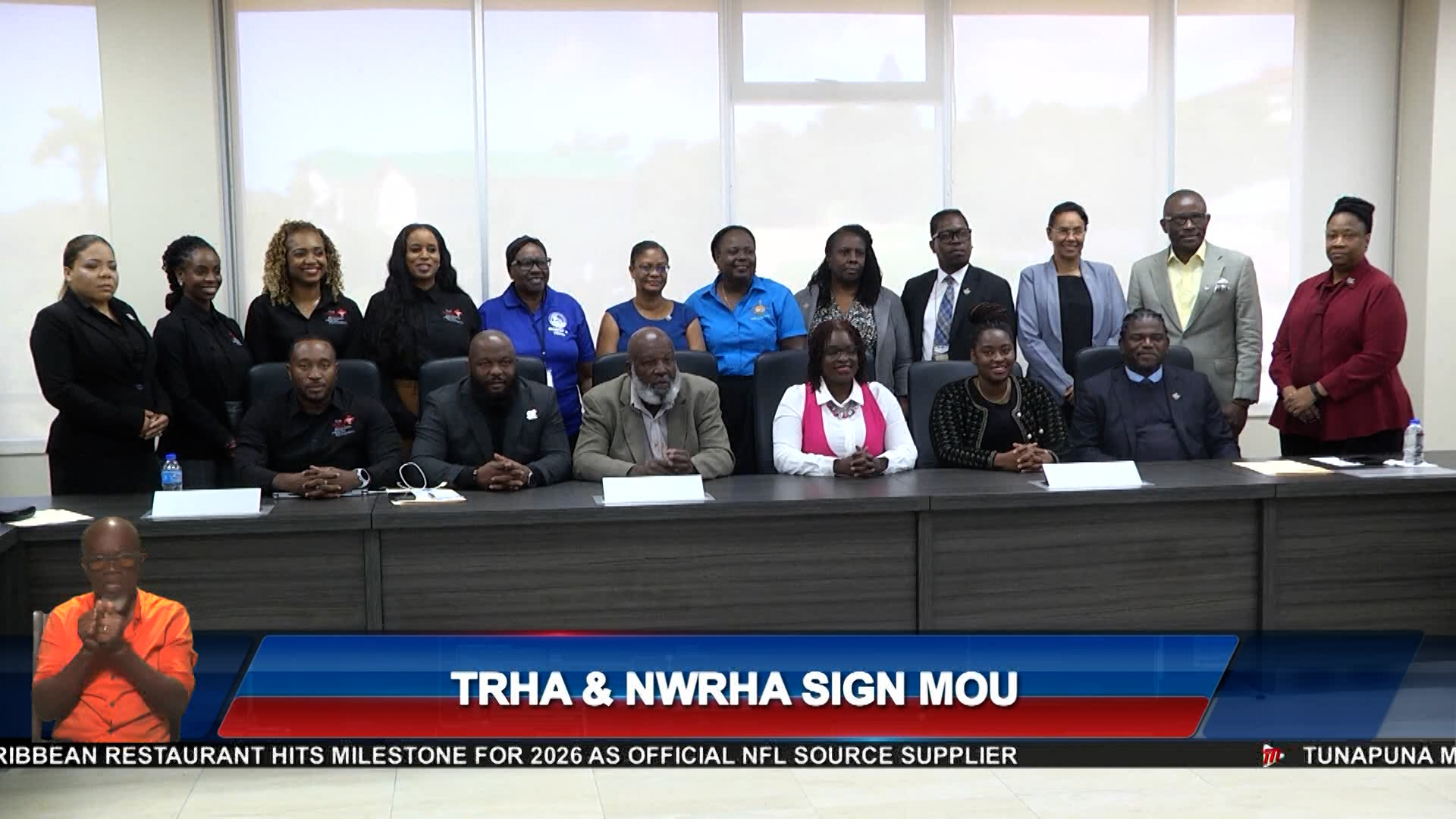 Tobago Regional Health Authority & North West Regional Health Authority Sign MOU