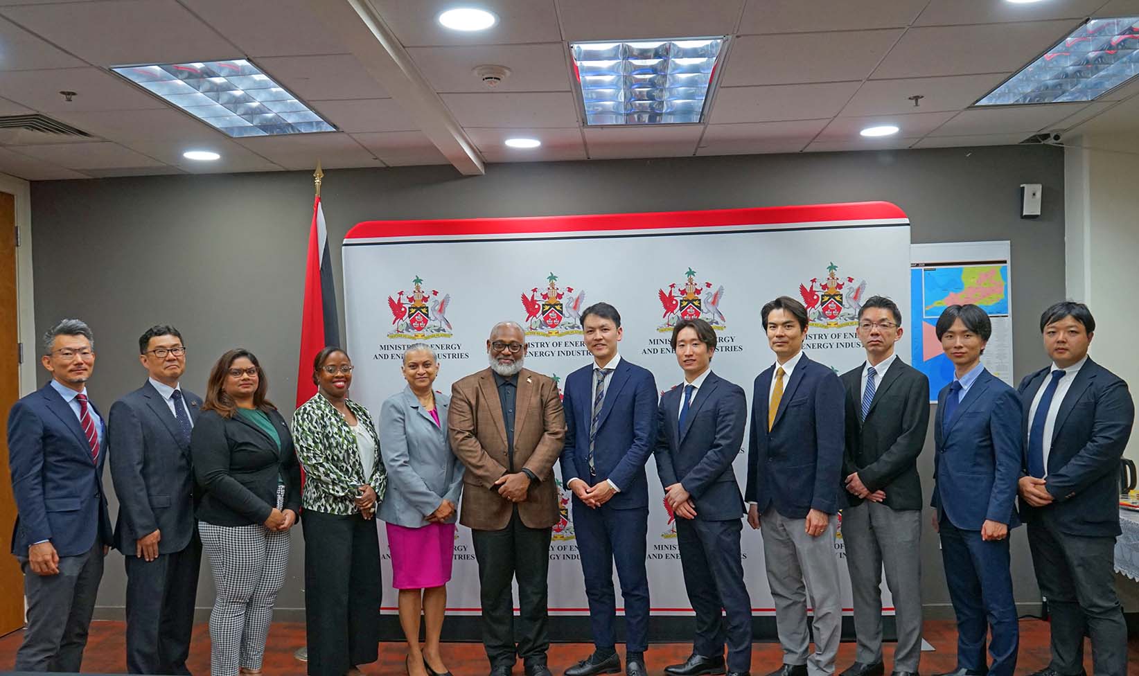 Minister Ernesto Kesar Meets With Energy Solutions Finance Department Of JBIC, Mitsubishi Corporation And Caribbean Gas Chemical Limited