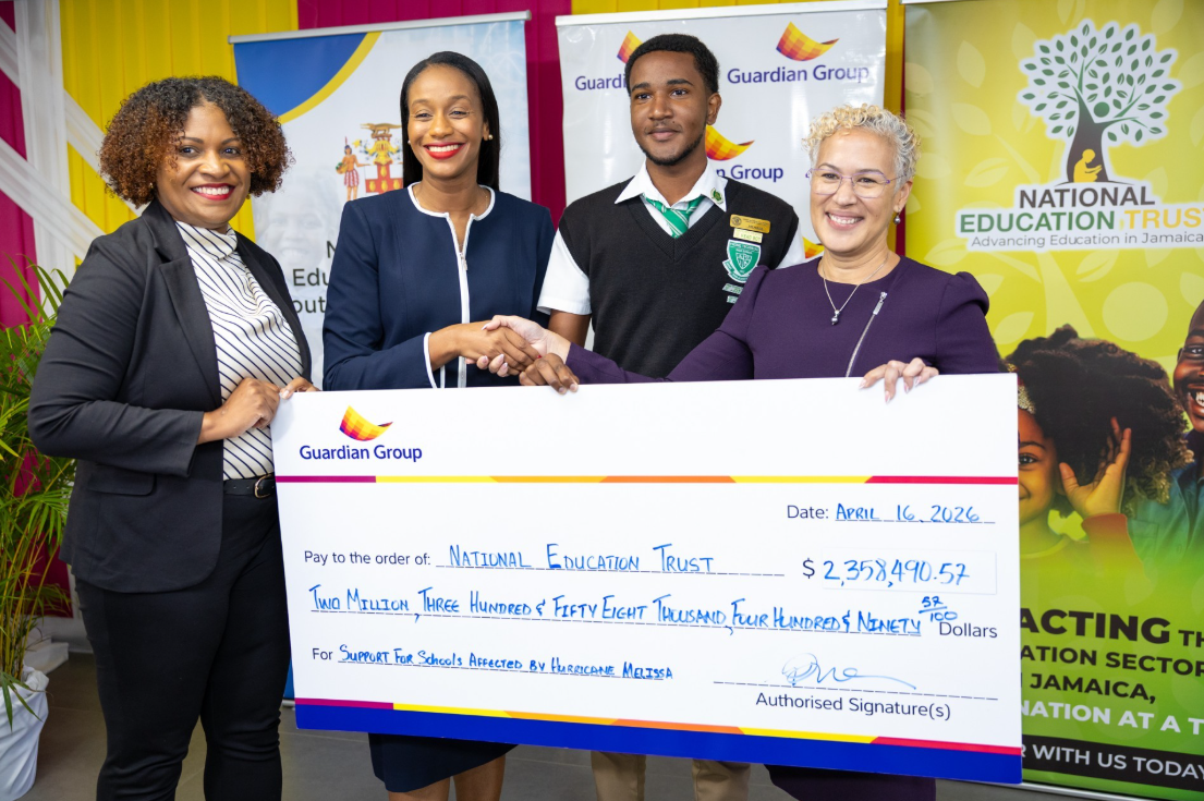 Guardian Group Donates TT$100,000 To Rebuild Hurricane-Hit Schools In Jamaica, Strengthening Regional Education Recovery Efforts