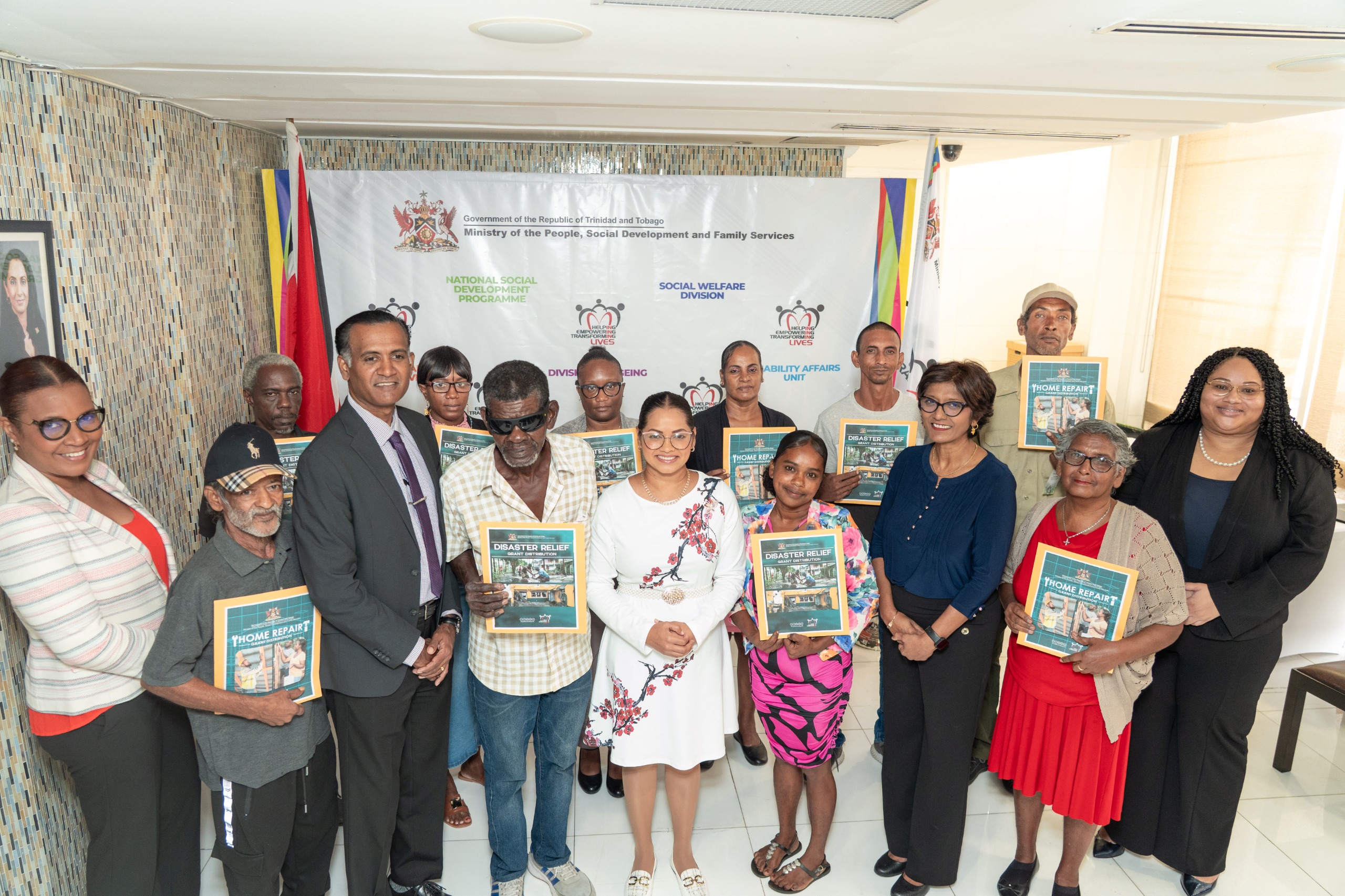 MPSDFS Distributes Disaster Relief And Home Repair Grants To Families In Need In Port Of Spain And Diego Martin